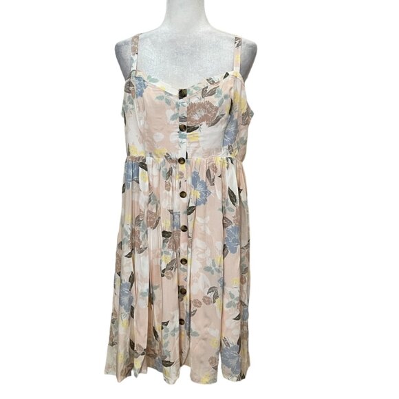 TORRID Dresses & Skirts - NWT TORRID Floral Button Front Sundress Size 1X Smocked Back Pockets Lined Rayon